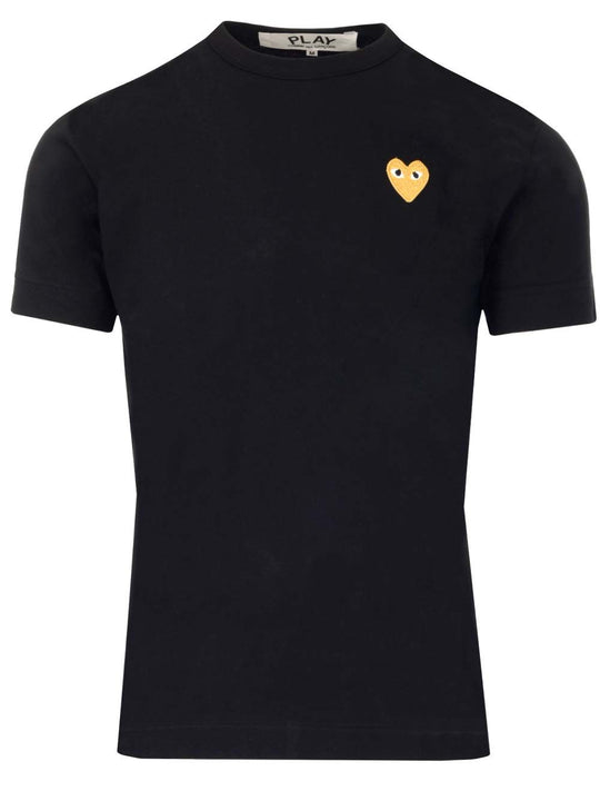 Gold Heart T-Shirt Black