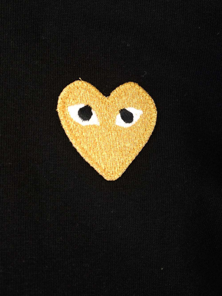 Comme Des Garcons Play Gold Heart T-Shirt - Black | 3b6f186366135cb75877df50731f0def90f58b36