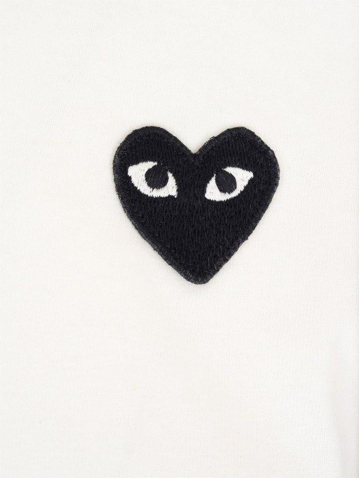 Comme Des Garcons Play Black Heart Polo shirt - White | 32c105718eacada78e6cf58ccc29c718deb6d97d