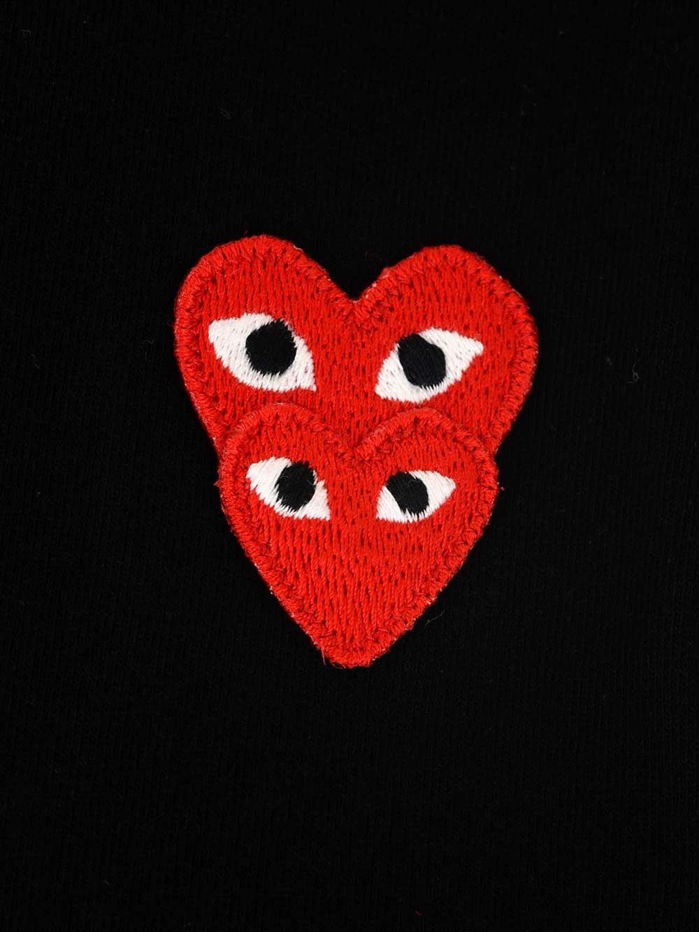 Comme Des Garcons Play Double Red Hearts T-Shirt - Black | 1d20bf9df6340e25dd12ce5929898931d30295b9