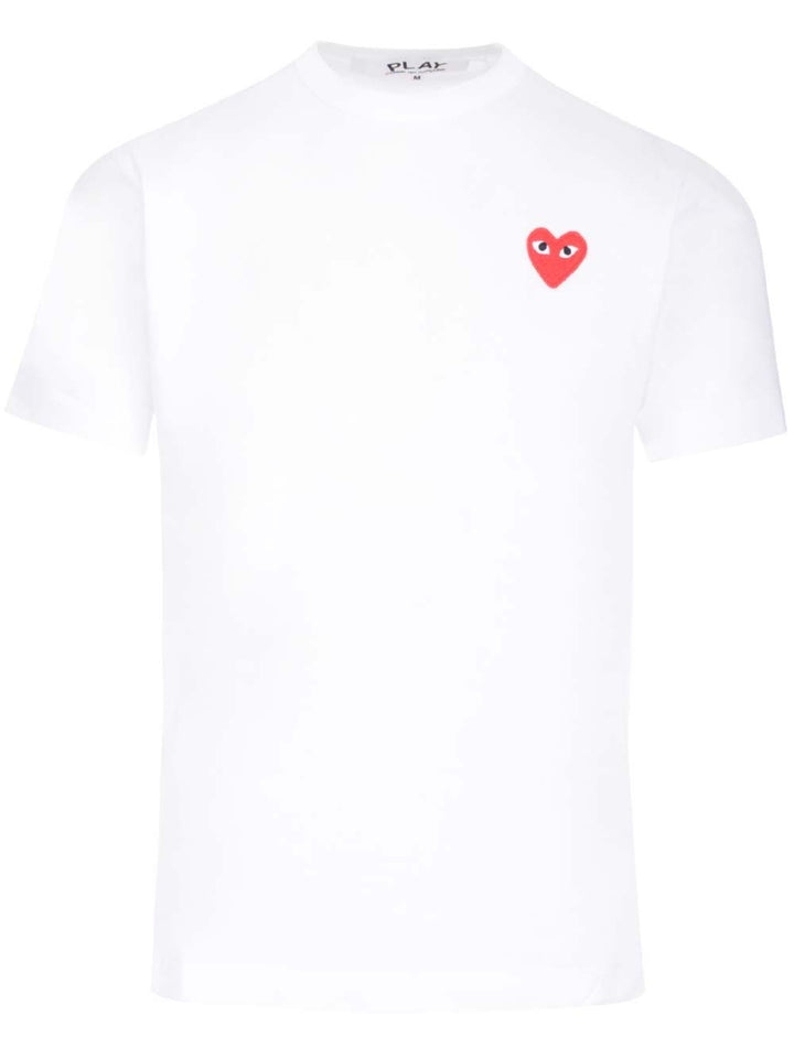 Comme Des Garcons Play With Small Red Heart T-Shirt - White | efbfbb6ecb0a995e025a3f3cd7126abbfb1a7c64