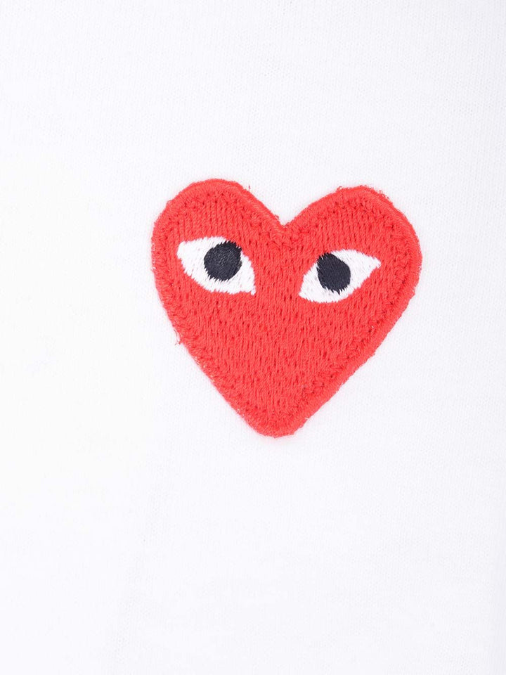 Comme Des Garcons Play With Small Red Heart T-Shirt - White | f4cc966a89a1082e34b4c8dd16eed350f02f397b