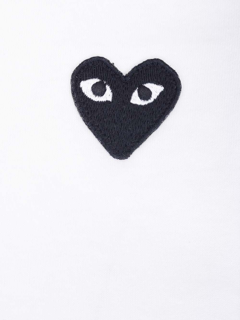 Comme Des Garcons Play With Small Black Heart T-Shirt - White | da329b9fed9bcb3f169a24760ebb9fabf7cc97a4