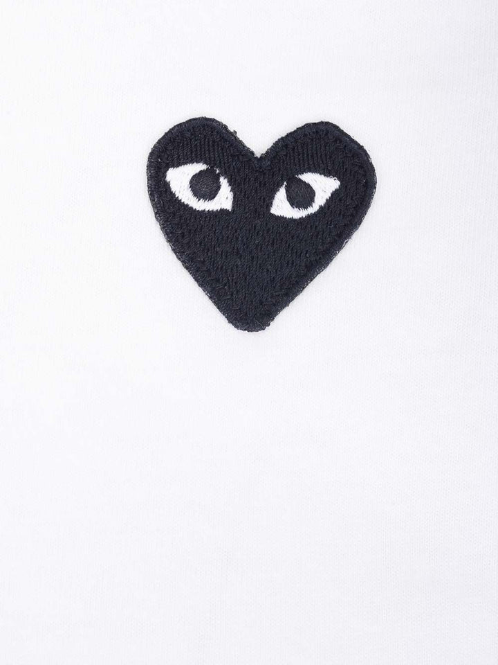 Comme Des Garcons Play With Small Black Heart T-Shirt - White | da329b9fed9bcb3f169a24760ebb9fabf7cc97a4