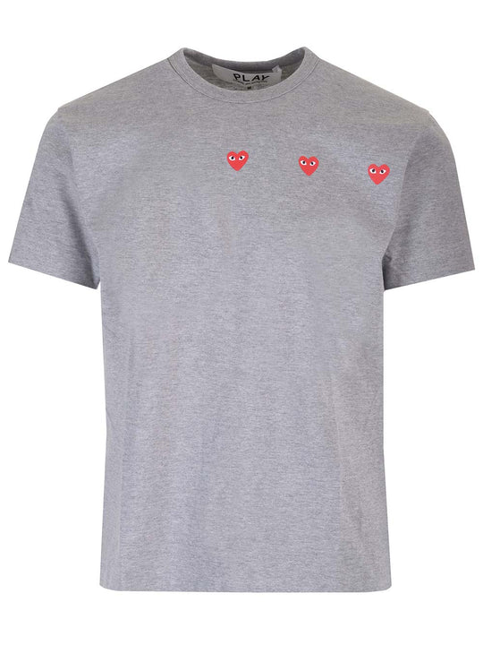 With Red Hearts T-Shirt Grey