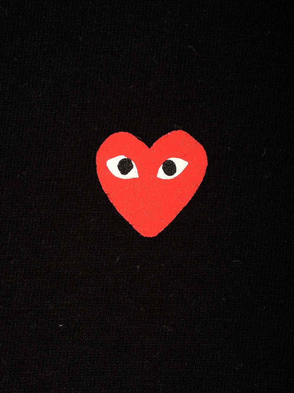 Comme Des Garcons Play With Red Hearts T-Shirt - Black | b299c0af67b9d67c7c43a5be59d39b5bd875bbcd