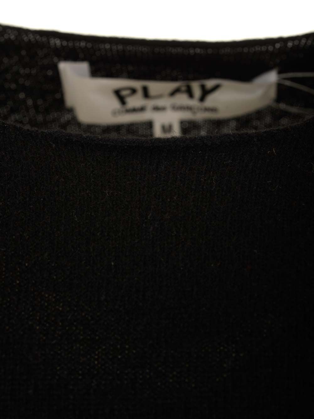 Comme Des Garcons Play Long-Sleeved Wool Sweater Knitwear - Black | c3bc2633be2bf275341fb208107db49c934e18d4