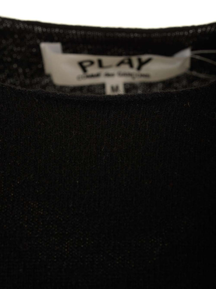 Comme Des Garcons Play Long-Sleeved Wool Sweater Knitwear - Black | c3bc2633be2bf275341fb208107db49c934e18d4
