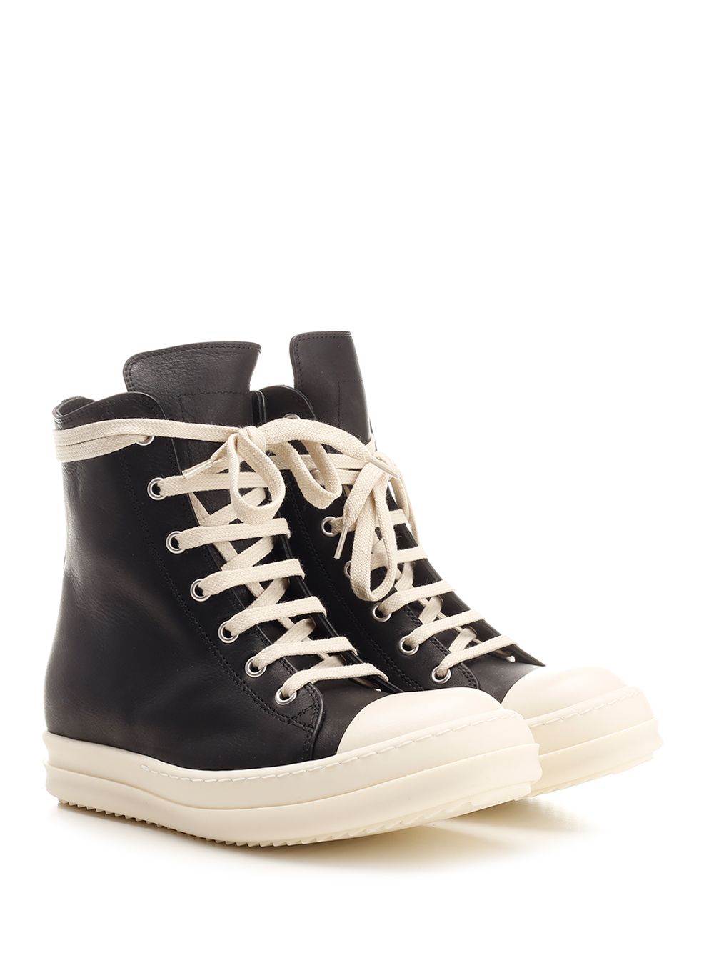 Rick Owens Porterville Leather Sneakers - Black | 3e29c72a05cf6ef4de6f8b2d5f5bfb5a44a2acf1