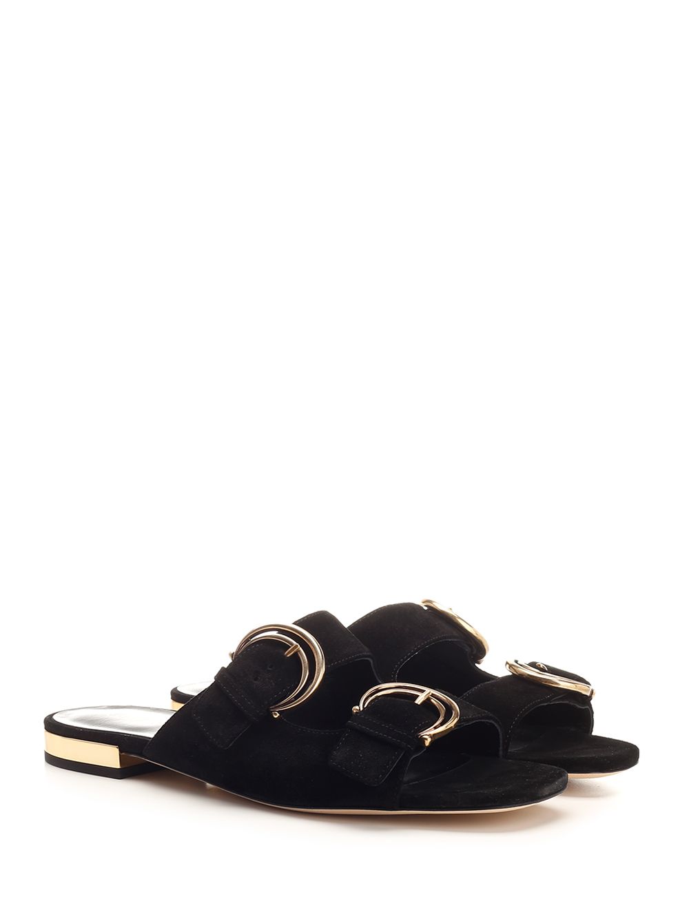 Chloe' Alize Flat Double C Buckle Sleepers Black Scarpe basse - Black | 5c9ff14495b9de6c86318e31fc336a1c9d70ad8a