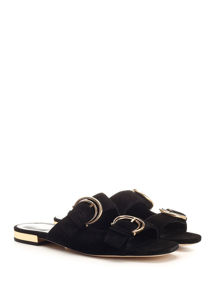 Chloe' Alize Flat Double C Buckle Sleepers Black Scarpe basse - Black | 5c9ff14495b9de6c86318e31fc336a1c9d70ad8a