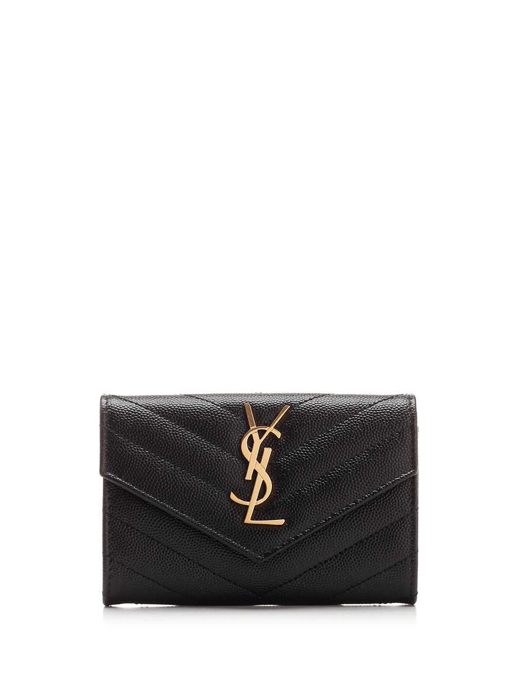 Saint Laurent Cassandre Wallets - Black | 95b631316ca243cc75bf76cd0c8be8d0c5dd1e87