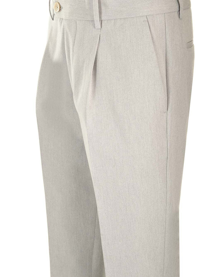 Brunello Cucinelli Leisure Fit Trousers - Grey | 2ac7a1356e6165f4adf0773fcb1130a3e4de26eb