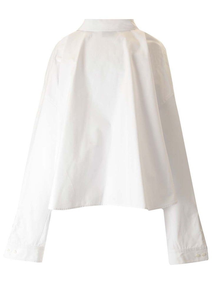 Balenciaga Large Fit Asymmetric Shirt Shirts - White | b169afb62e9987807c6fa214168f62f6e45b8fcc