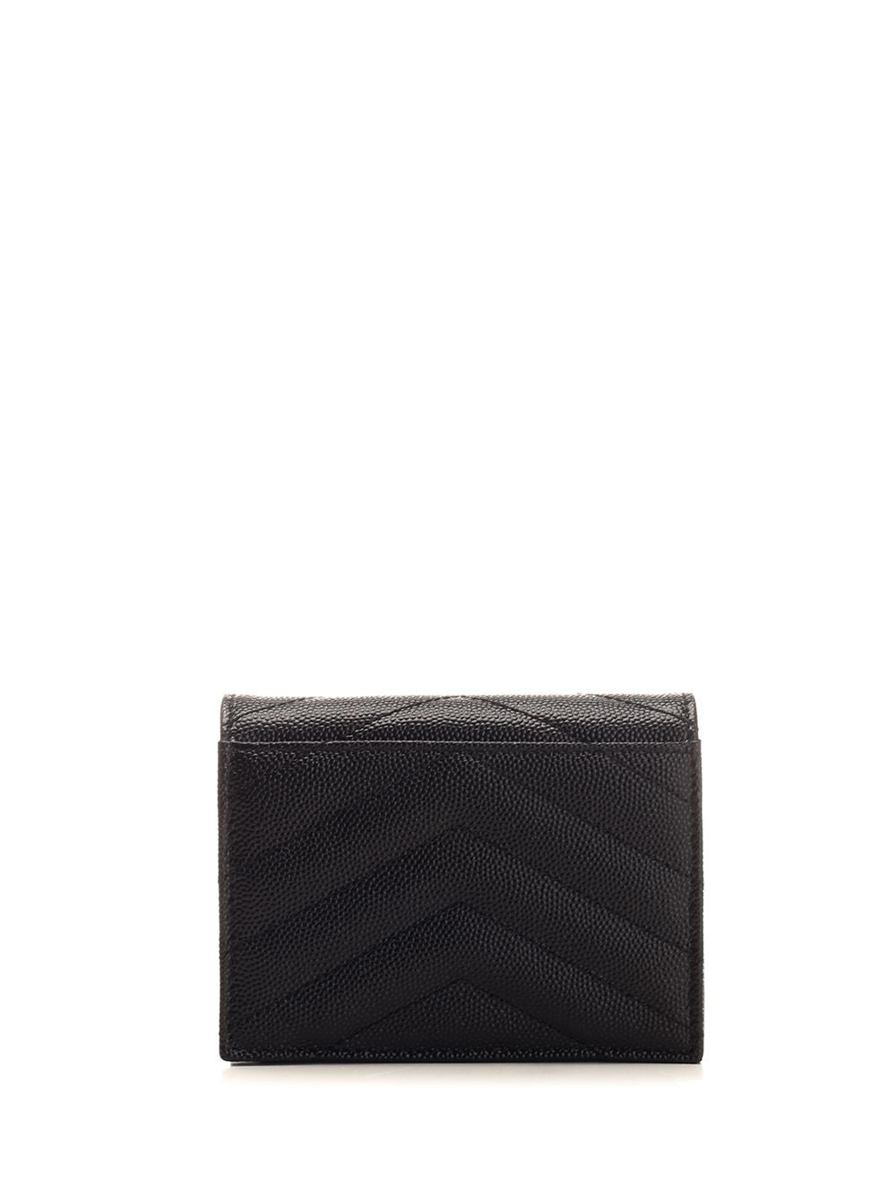 Saint Laurent Cassandre Wallets - Black | bf80f9f7fca3129de078babe3366ca4bc4cae6ed