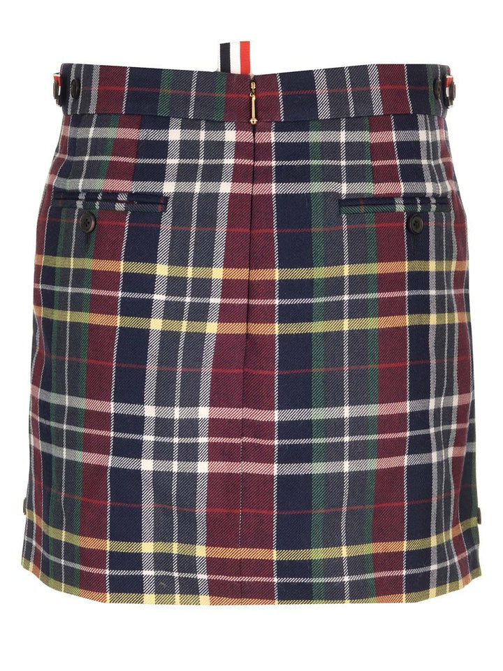 Thom Browne Tartan Mini Skirt Skirts - Blue | 50833aa27ccc72deb6ed865b8dee1920ab2cd61d