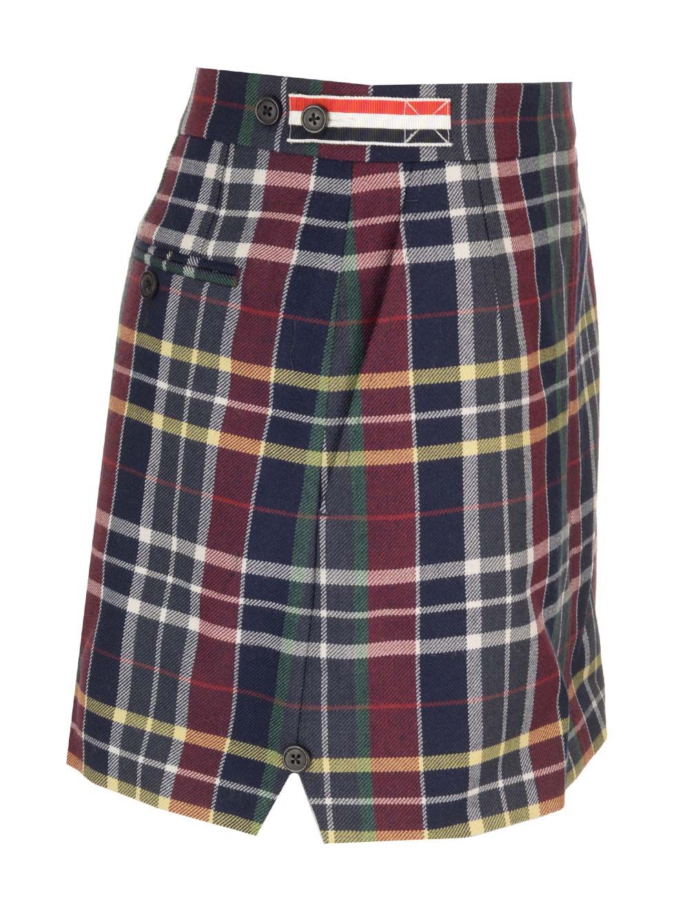 Thom Browne Tartan Mini Skirt Skirts - Blue | 376a00e078e14f00e8a60f4d4700df368f37a7e4