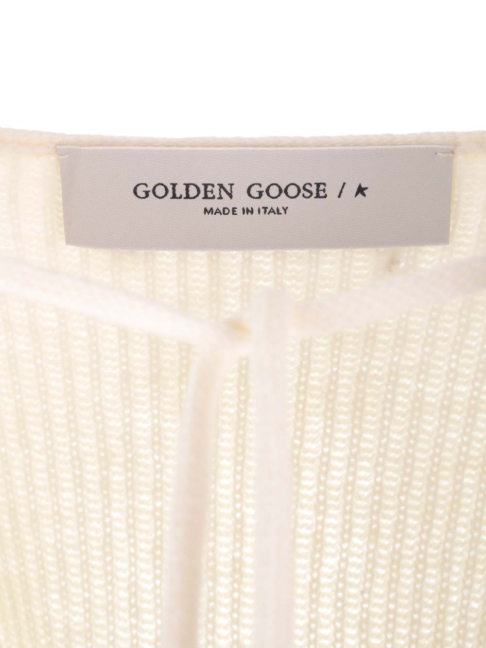 Golden Goose Deluxe Brand Ribbed Wool Sweater Knitwear - White | 67e4f8f3c8dec3037802b8ea99dcb07df1acdef6