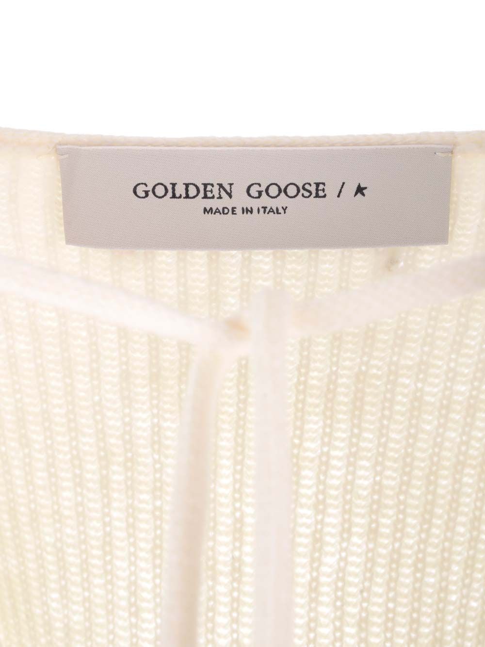 Golden Goose Deluxe Brand Ribbed Wool Sweater Knitwear - White | 6e95b01751b945914c37d4e859d64814a1936631