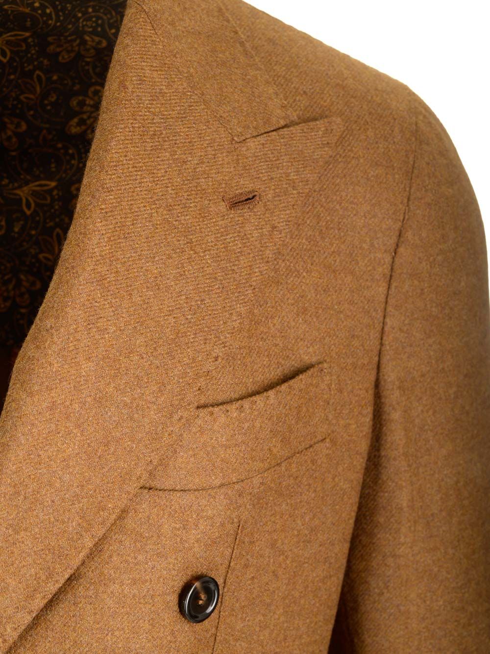 Al Duca D'Aosta Double-Breasted Jacket With Metal Gold Buttons Jackets - Brown | c604716d1c4e4b83e0232513349bcf8b74addaf1