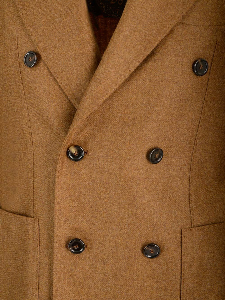 Al Duca D'Aosta Double-Breasted Jacket With Metal Gold Buttons Jackets - Brown | f42427473e216b7b41a910fd63ffa88859d848ab