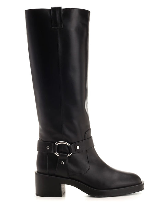 Biker Jax Knee-High Boots Black