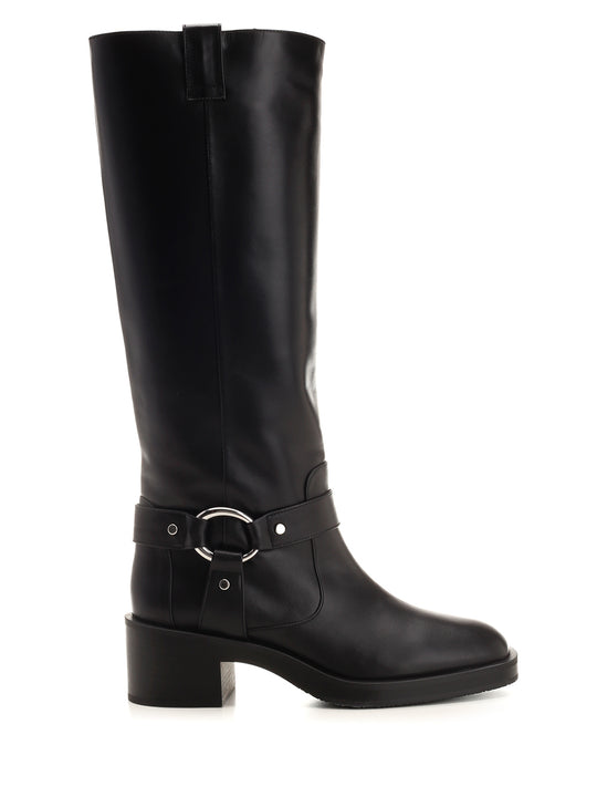 Biker Jax Knee-High Boots Black