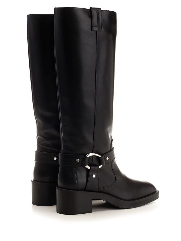Stuart Weitzman Biker Jax Knee-High Boots - Black | 4b156295b7187b883aeb5fd76037f6126aaaa553