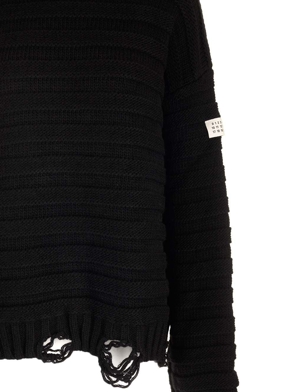 Mm6 Maison Margiela High Neck Sweater Knitwear - Black | b7f35c4ac2cb36cdc5468bea1e435fd36107e7ed