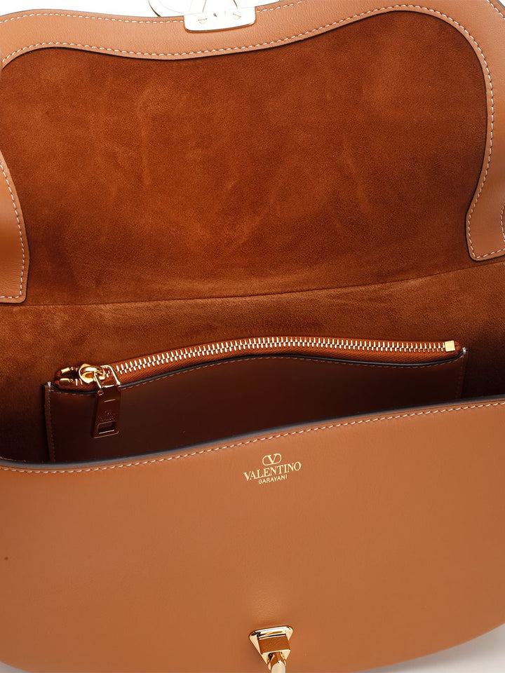 Valentino Garavani Ohval Shoulder Bags - Beige | 781341cc67b9c0e78bafbdff397ef3583c00ebcb