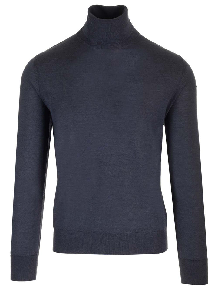 Al Duca D'Aosta Cashmere And Silk Turtleneck Sweater Knitwear - Blue | b4c49536cc480b88d00b6b19e492a0dd07fc04ac