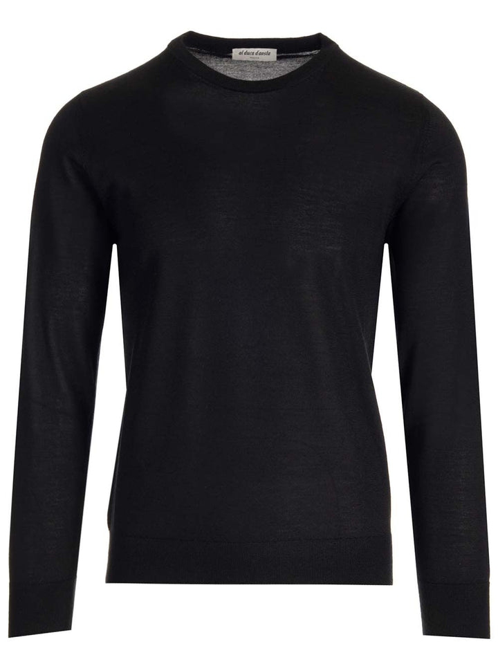 Al Duca D'Aosta Crewneck Sweater Knitwear - Black | b3b2c09e7d3e43886df0da9544c3dcb2e3cdeffe