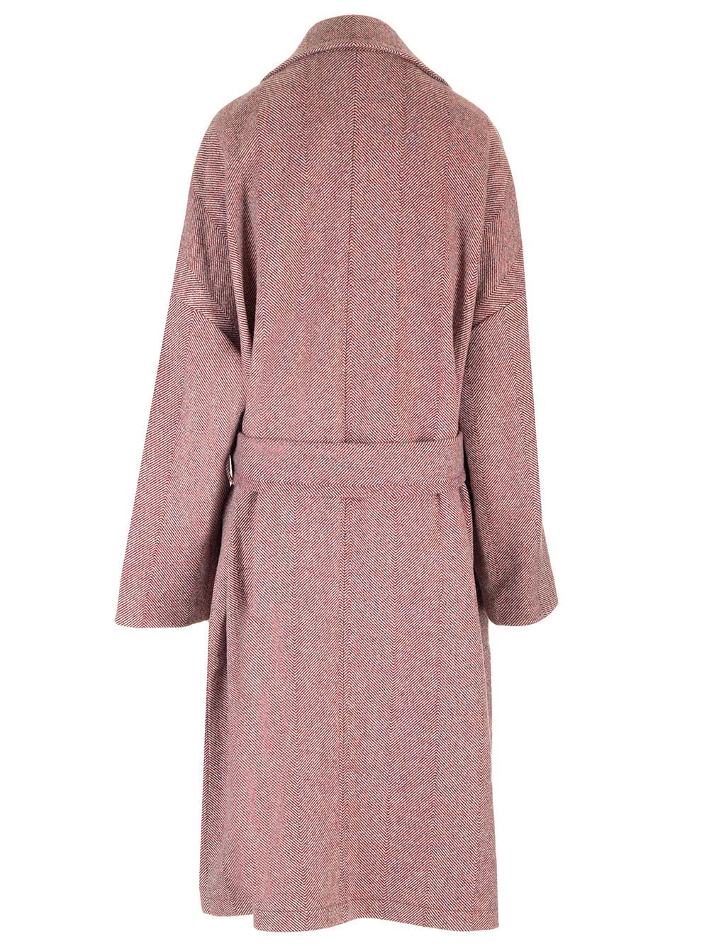 Etro Chevron Wool Coat Coats - Bordeaux | 9f5791ab31ee373dc76fbc9bfc4b412b3432e4dd