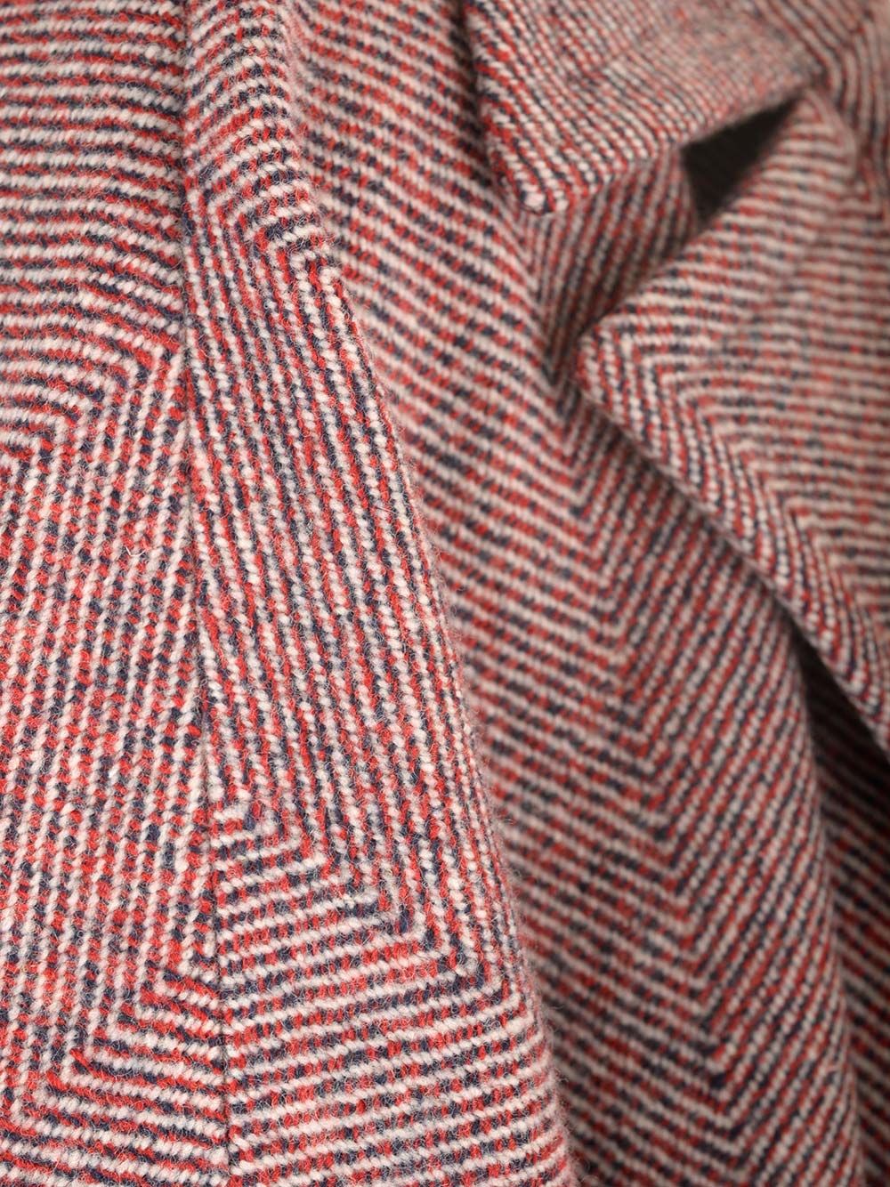 Etro Chevron Wool Coat Coats - Bordeaux | 5d854cf8fc71f23a9eee7fa84725e8622f226611