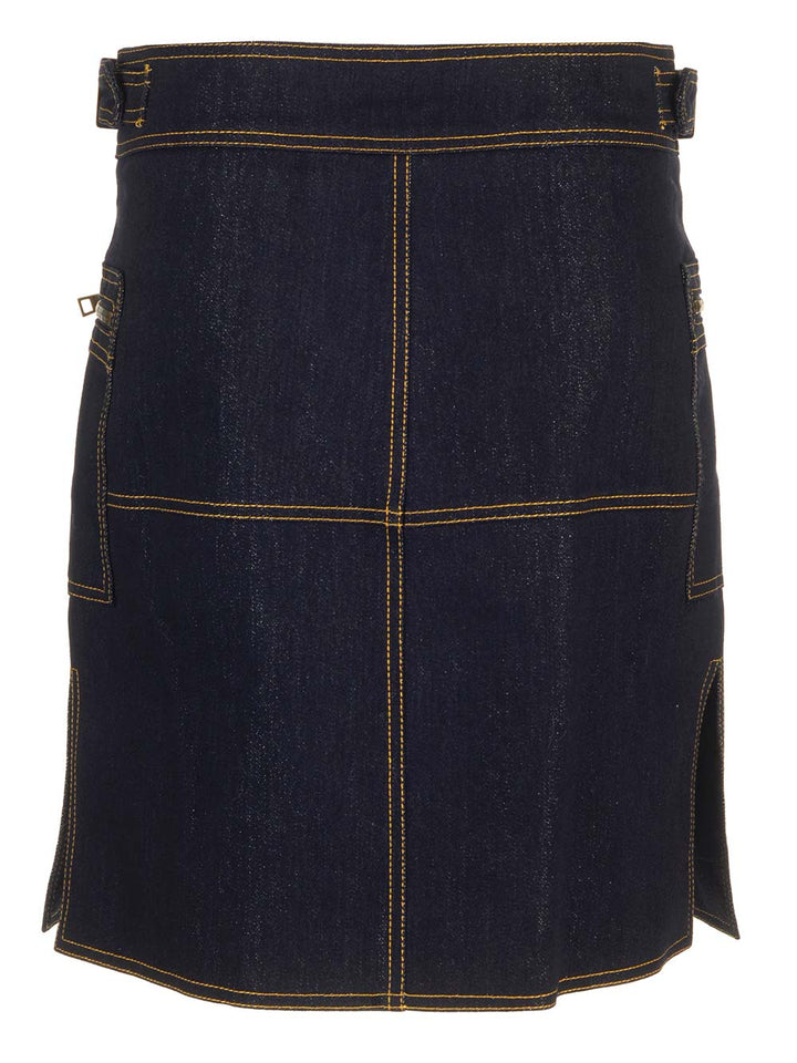 Etro Stretch Denim Skirt Skirts - Blue | 044253ac80b75a2e9fe5830661f1fbb41ac987fc