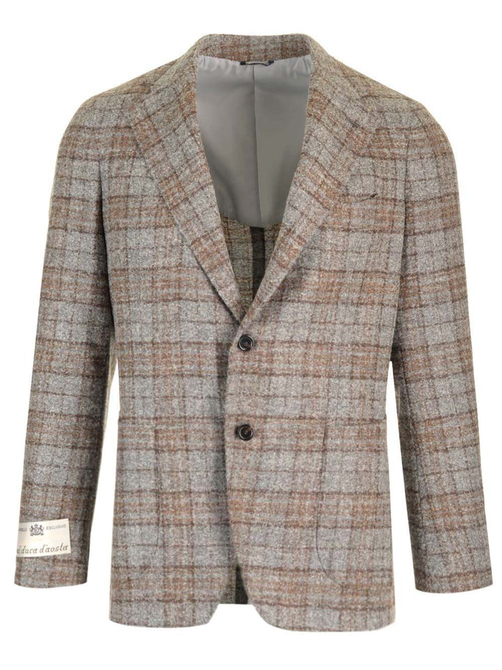 Al Duca D'Aosta Tartan Jacket Jackets - Grey | 22e3447175ae4e901b59558a7a175d1ae0e5db42