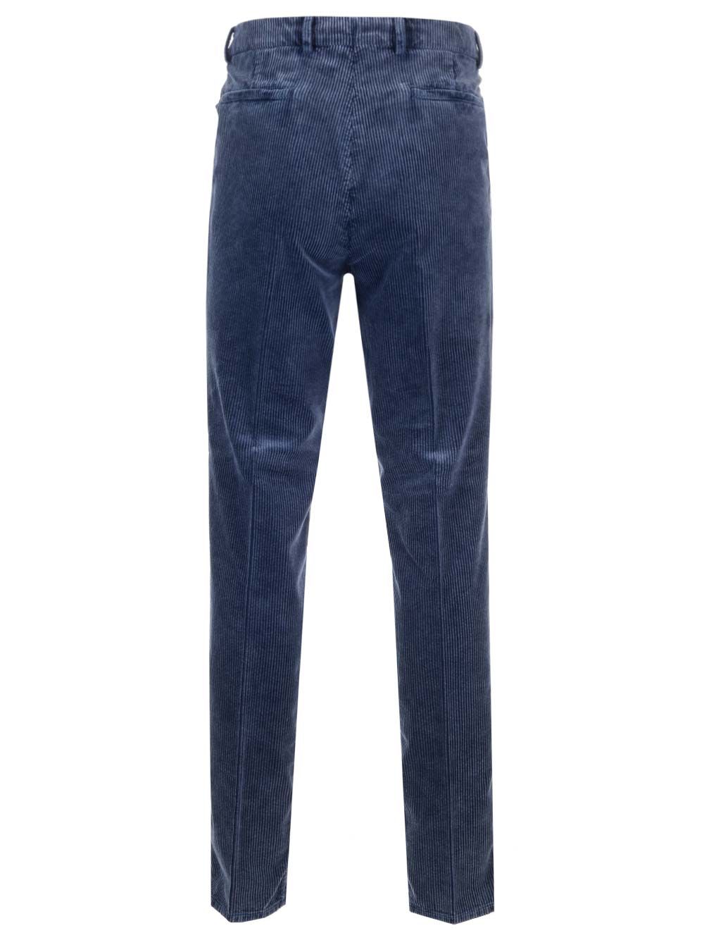 Brunello Cucinelli Blue Corduroy Trousers - Blue | 3cec725571c8354e545b1f794885ac30d14e9520
