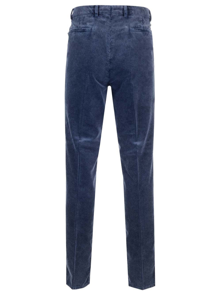 Brunello Cucinelli Blue Corduroy Trousers - Blue | 3cec725571c8354e545b1f794885ac30d14e9520