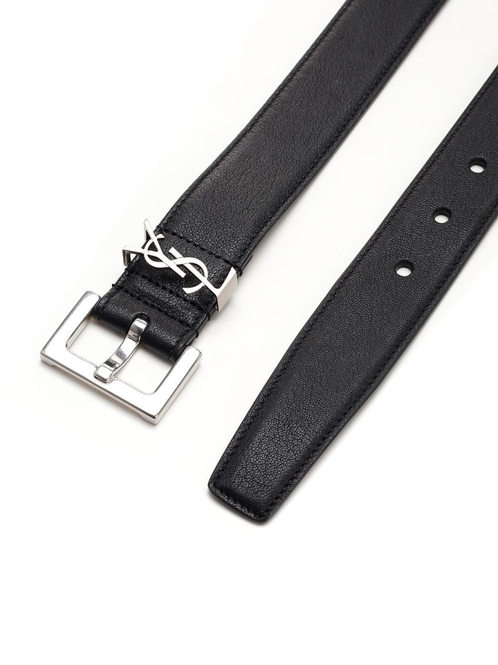 Saint Laurent Cassandre Belts - Black | a04dd005ffc9931e4a7f681eea2520e8c76156b6