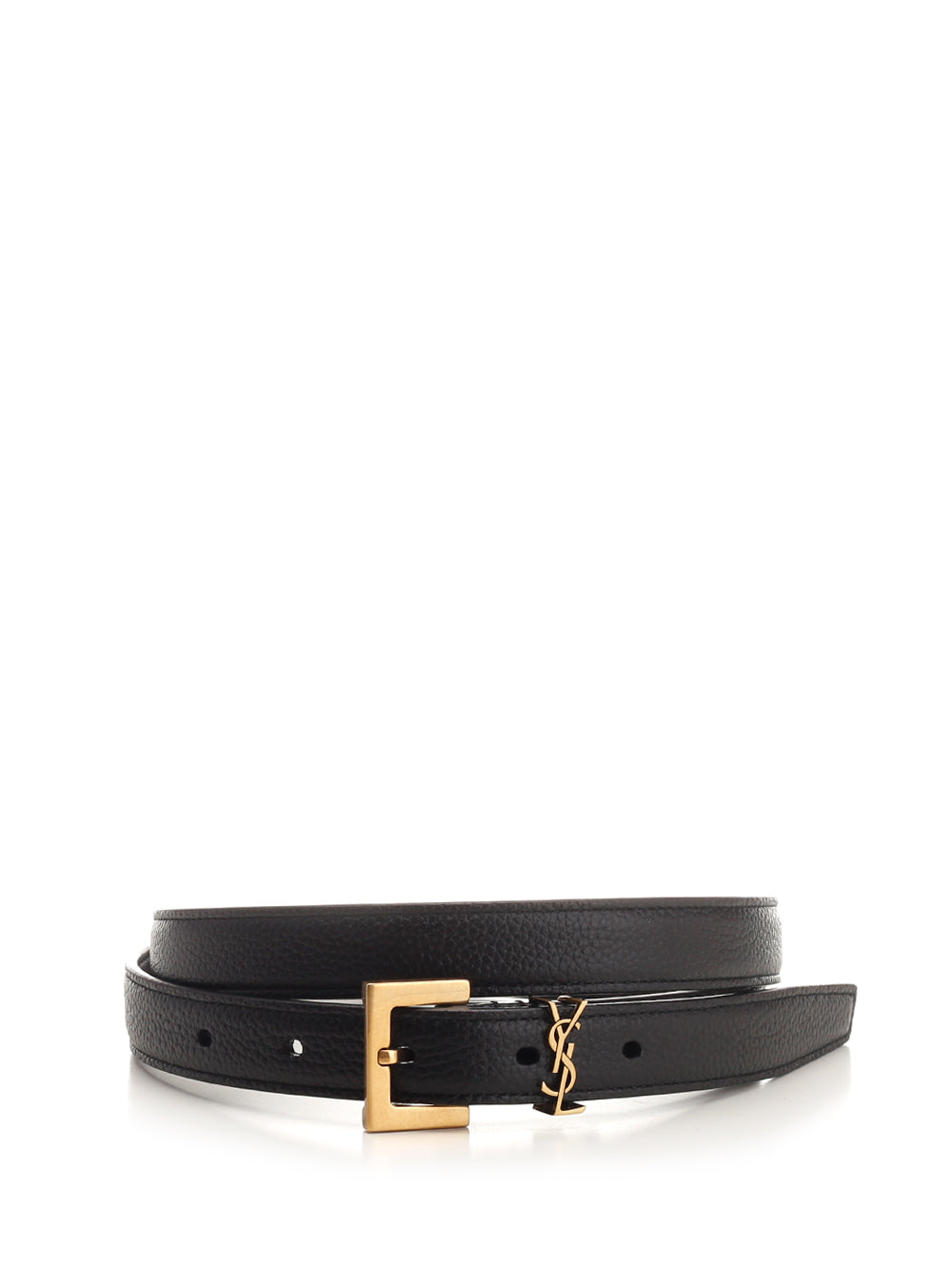 Saint Laurent Cassandre Belt Belts - Black | 711853226b3164efdecac9bbea0ea1b388b87bd5