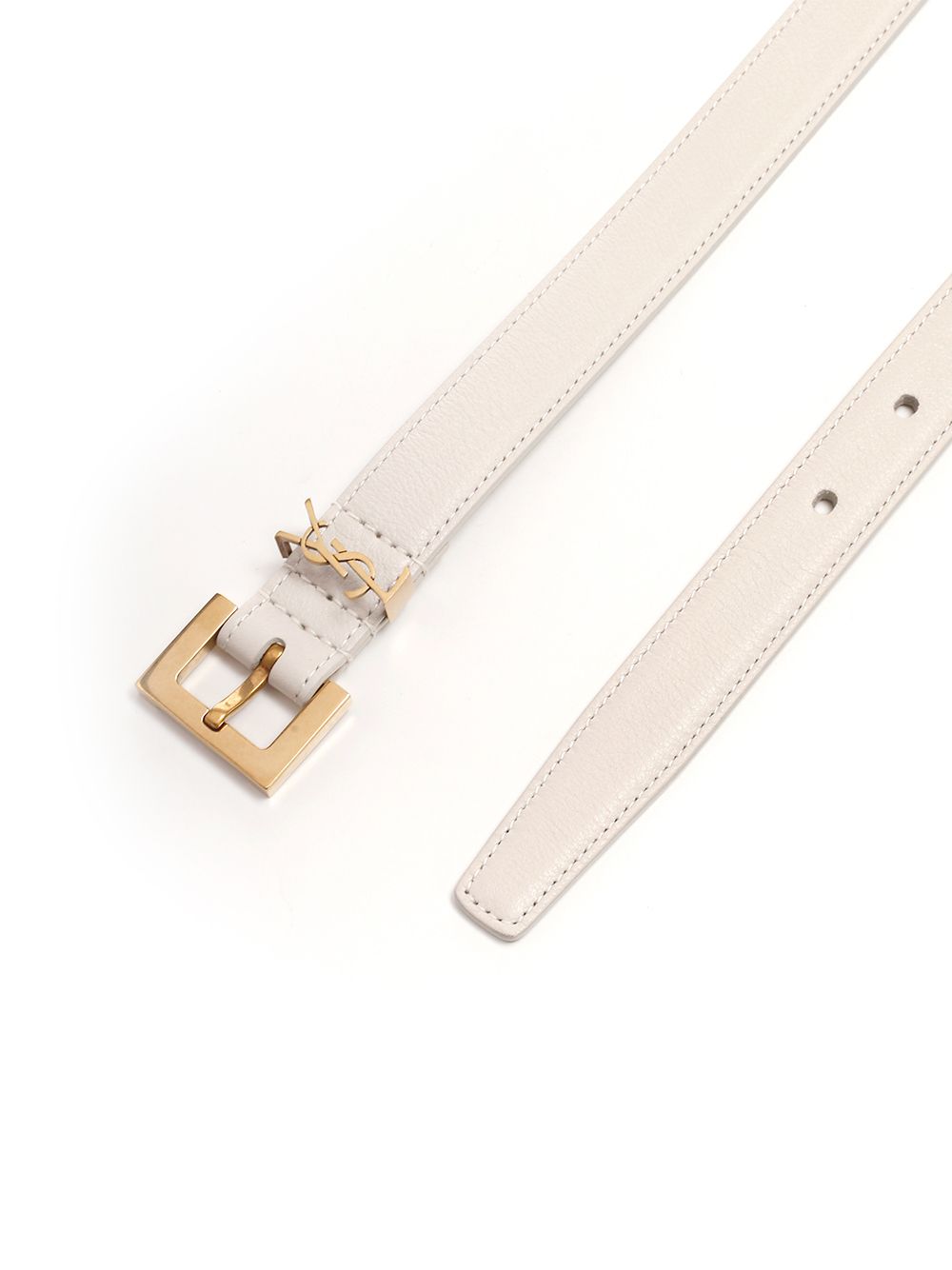 Saint Laurent Ysl Logo Belt Belts - White | 9a5479c0afbeb6ba0f6813ca77aff6b70692f36e
