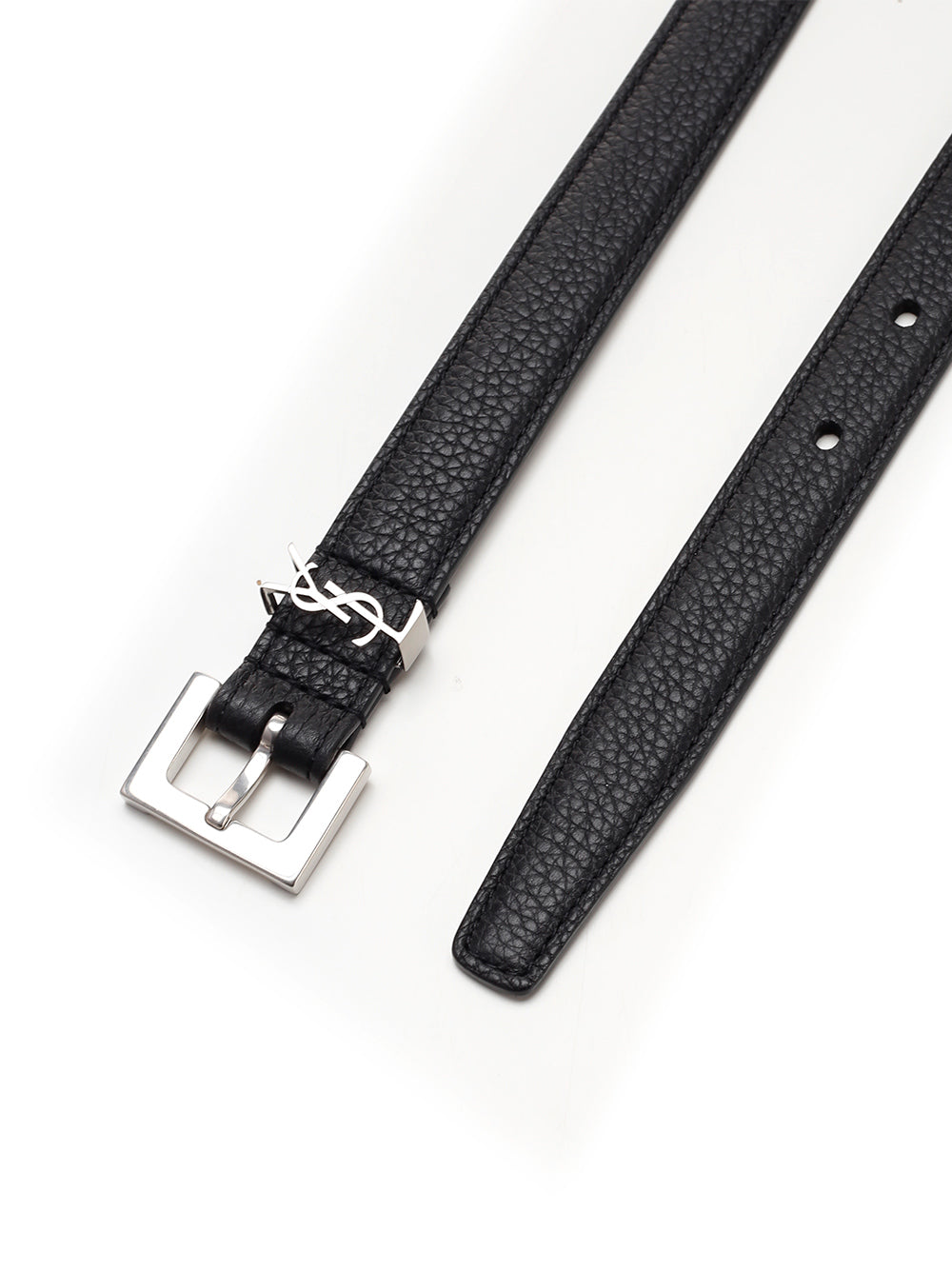 Saint Laurent Cassandre Belt Belts - Black | 5617b421cb3710ade23551076ff2ca55a93f1ba3