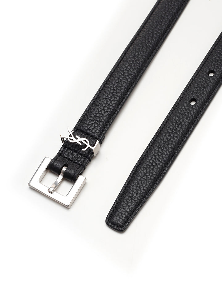 Saint Laurent Cassandre Belt Belts - Black | 5617b421cb3710ade23551076ff2ca55a93f1ba3