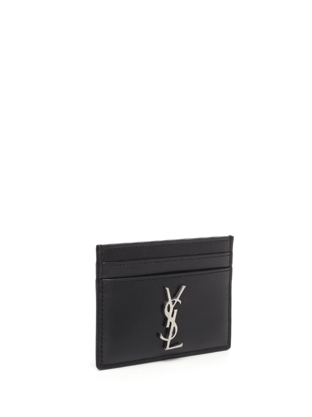 Saint Laurent Cassandre Card Holder Wallets - Black | 94601b44da1aaa92c92c886701c5fabf564cb805