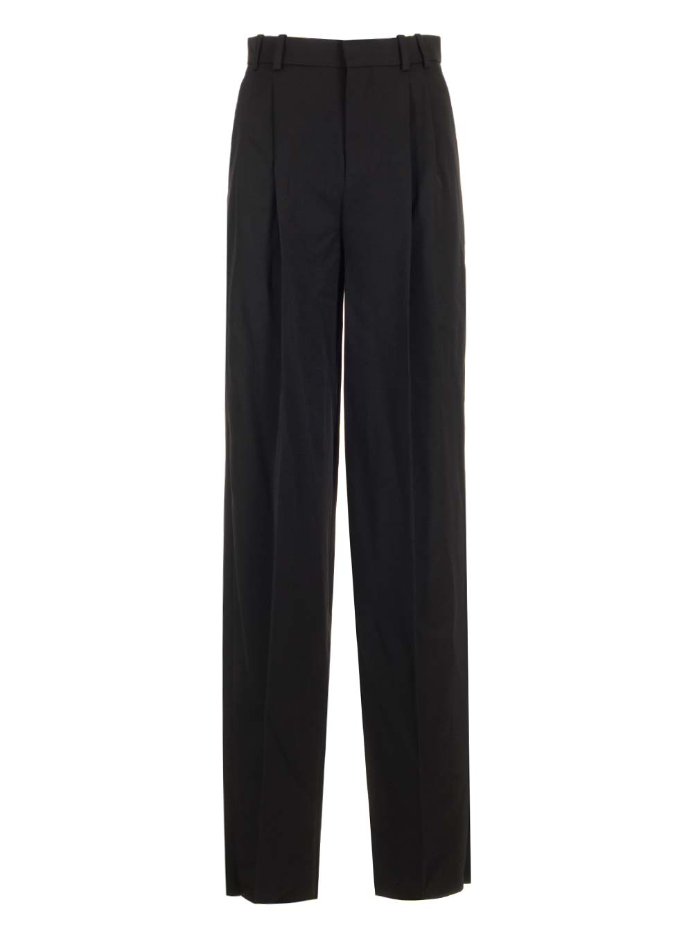 Saint Laurent Straight Leg Trousers - Black | 9f26fe351bea76ad8935171cd53b4486686f1bf2