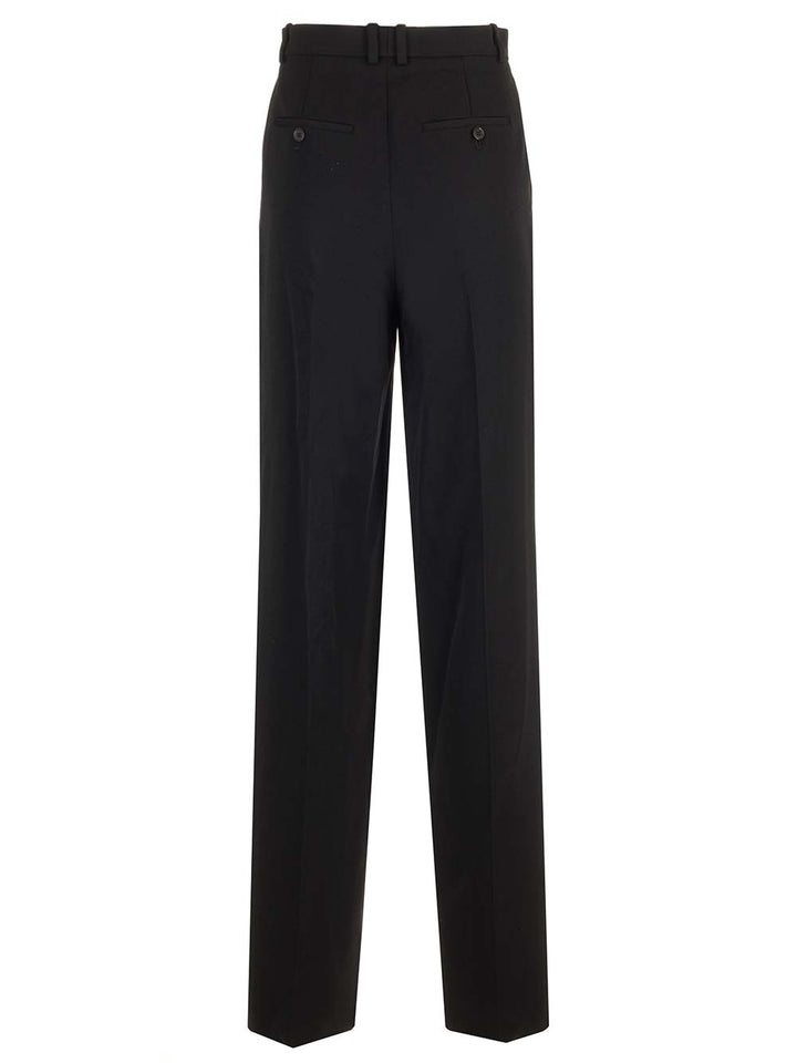 Saint Laurent Straight Leg Trousers - Black | 59bf8251cb833d13a3b4e37b3fea577ad4375d8e