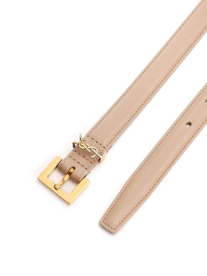 Saint Laurent Ysl Logo Belt Belts - Beige | 0846d79e7073def5d582d1b833621407b194def1