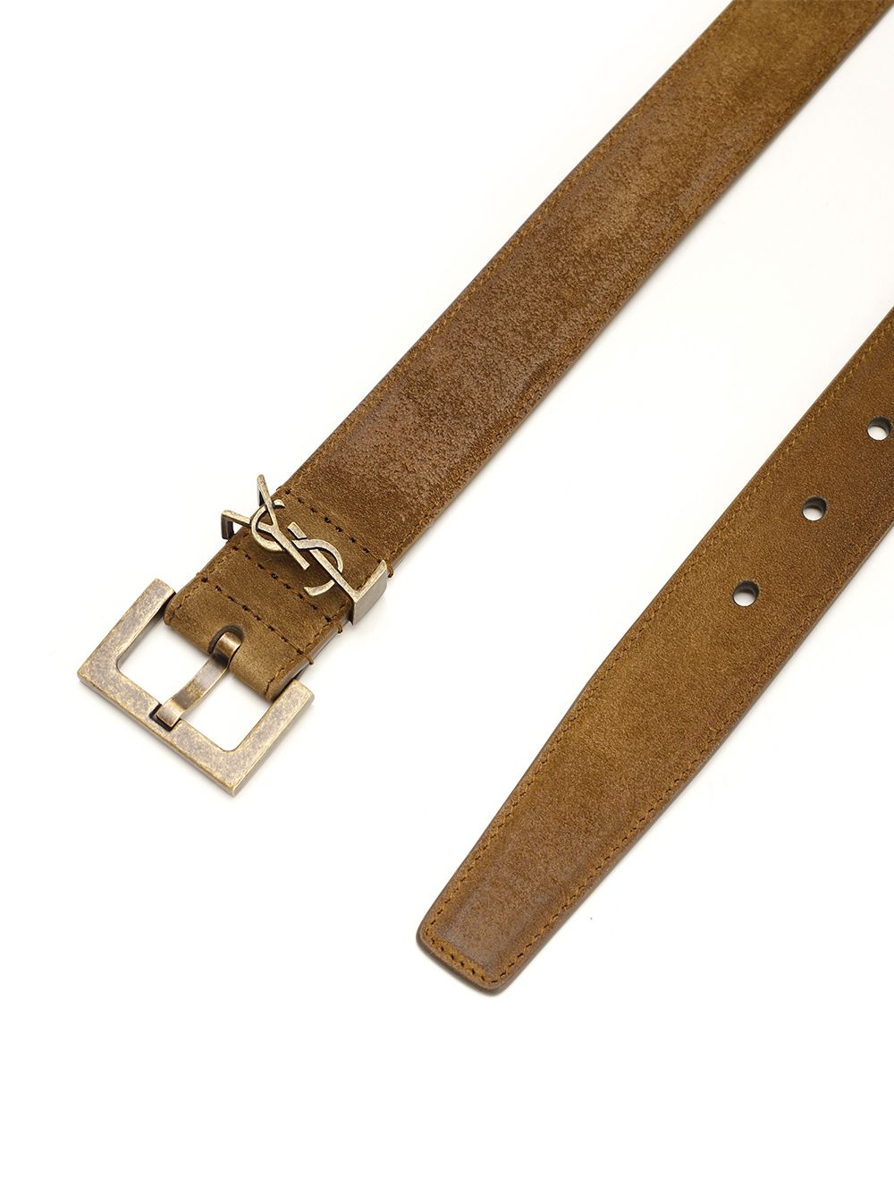 Saint Laurent Cassandre Belts - Brown | 12a938704bd9e872f798ecc9584fc50031691a72