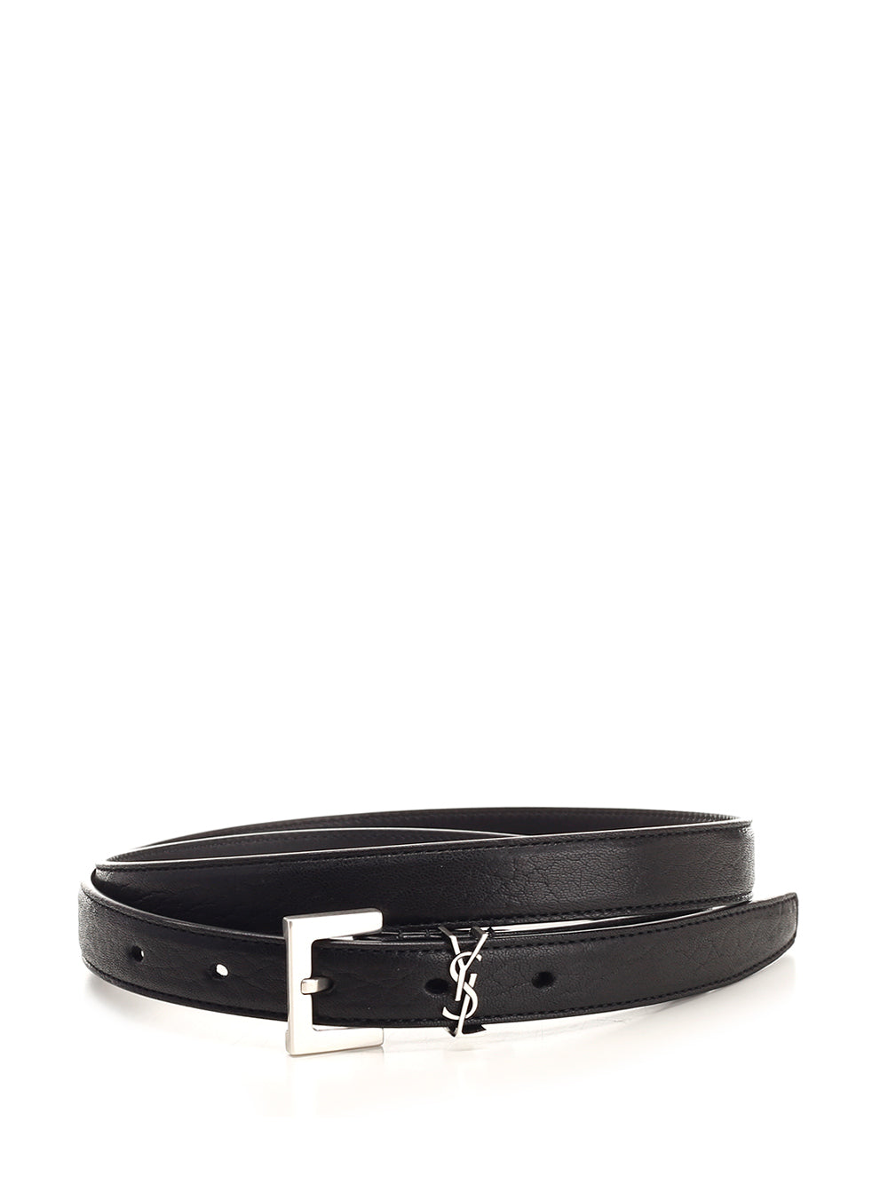 Saint Laurent Cassandre Belt Belts - Black | 11ae9f6a909bd5454a03caf9e54ea4cb2a1ed02d