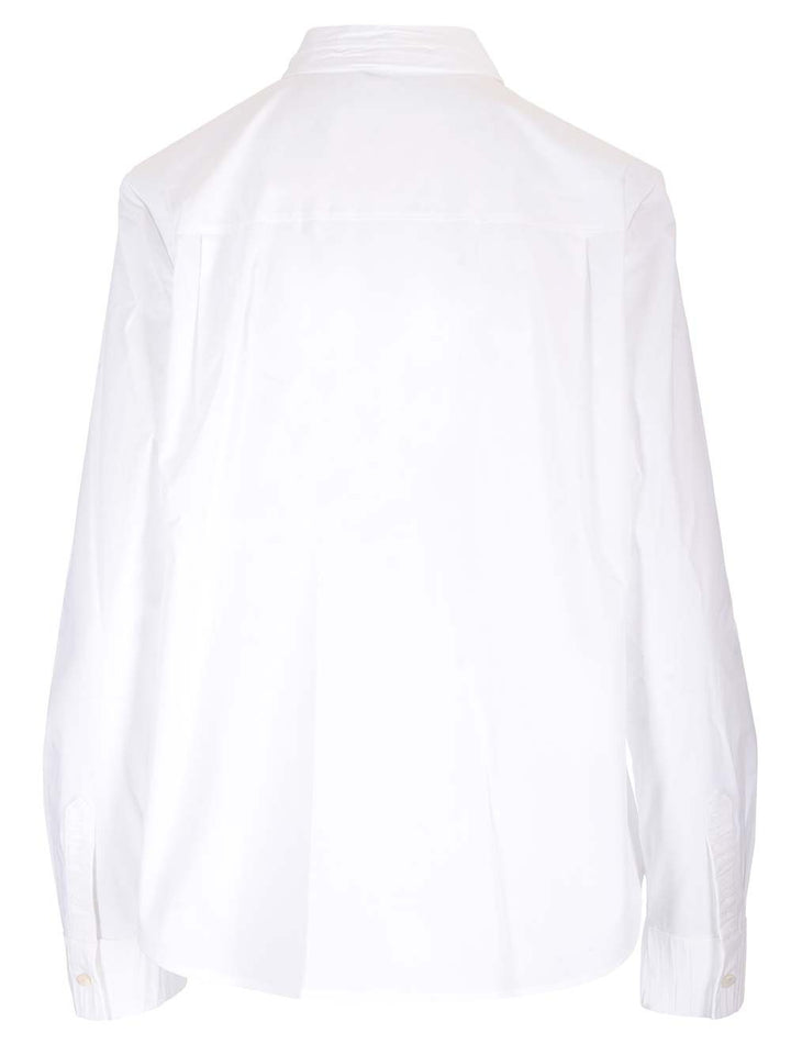Tory Burch Crimped Collar Shirt Shirts - White | 07b3558537a9e9b7705ca9b628eeac6d88b4621a